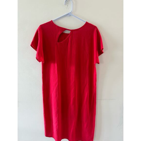 Soft Surroundings Top Women’s Small Red Moderne Gauze Tunic Summer Lightweight - Picture 6 of 7